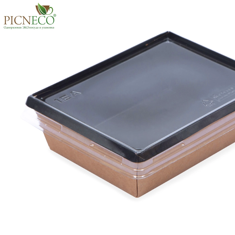 товар Контейнер бумажный 400мл, черный, серия OneClick (крышка отдельно) OK040C